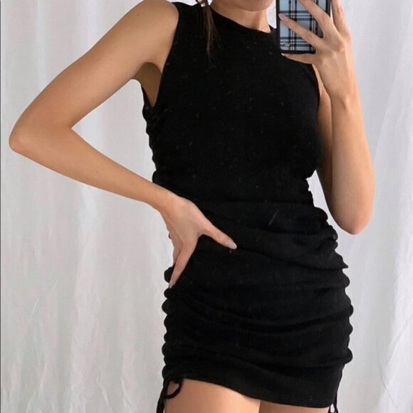 Princess Polly Black Sleeveless Military Minds Bodycon Dress XXS - Picture 2 of 10